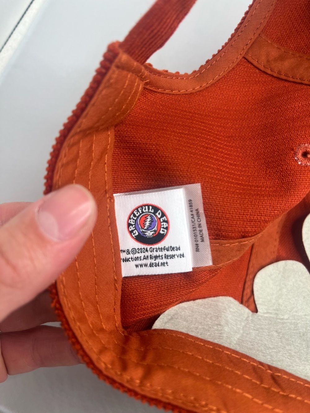 NWT New Grateful Dead Orange Corduroy Hat Baseball Cap OS Vintage Vtg 90s 00s - Picture 9 of 10